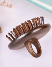 Load image into Gallery viewer, Wooden Cushion Massager Hair Brush Round Shape(Ring) - 指环按摩护发梳 - $8Off!