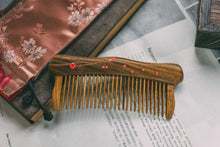 Load image into Gallery viewer, Teeth-inlaid Comb: Happiness - Tan Mujiang