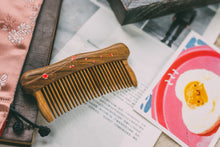 Load image into Gallery viewer, Teeth-inlaid Comb: Happiness - Tan Mujiang