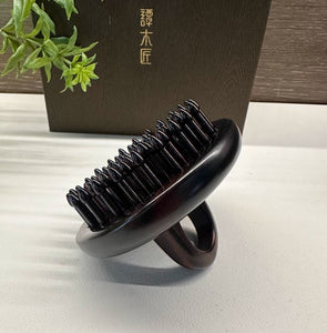 黑檀礼盒指环插齿梳 ( 小号 )     限量 按摩护发养发 $10Off!