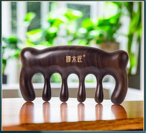 Meridian Massage Comb - Bear  撥筋梳萌熊 禮盒天然木梳 頭部經絡按摩