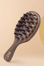 Load image into Gallery viewer, TOOTH INSERTED WOOD MASSAGE HAIR BRUSH  - Zhi Xiu
