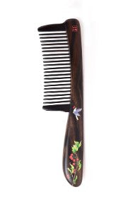 Ebony Hair Comb Cherry