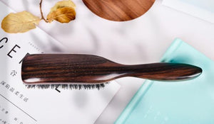 Ebony Wood Boar Bristles Hair Brush