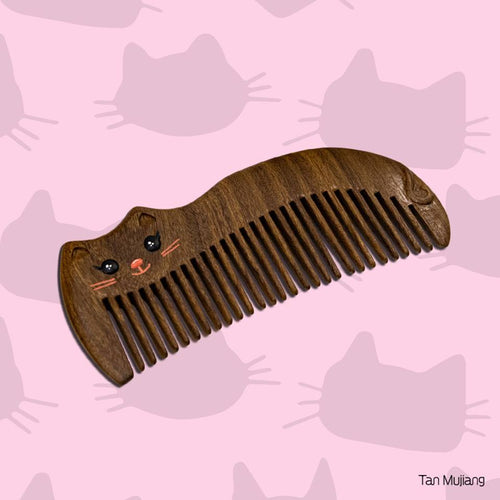 礼盒漆艺梳懒猫公主 - Tan Mujiang