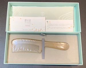 KCBJ0201 礼盒长柄羊角梳子 Gift Box Sheep's Horn Comb -Last one -10%Off!!