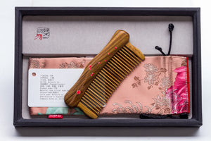 Teeth-inlaid Comb: Happiness - Tan Mujiang